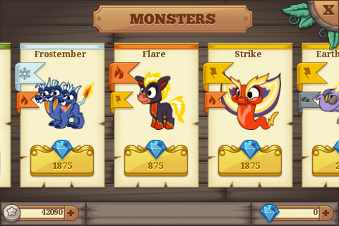 tiny monsters game cheats