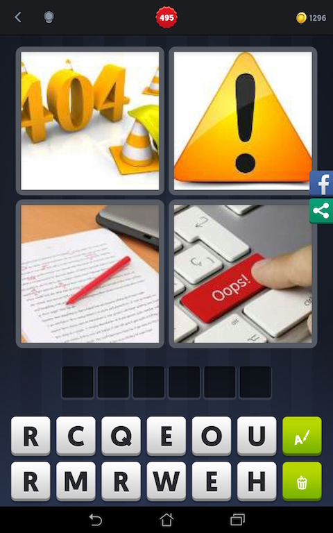 4 images 1 mot solution 5 lettres oops 404
