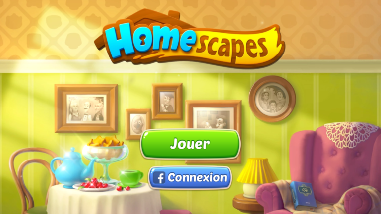 why is there a black screen when i play homescapes on facebook
